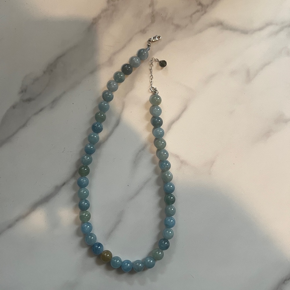Blue and Green Beaded Necklace